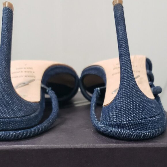 BRIAN ATWOOD B Authentic, Denim Strappy Heels, 7 - Picture 4 of 5